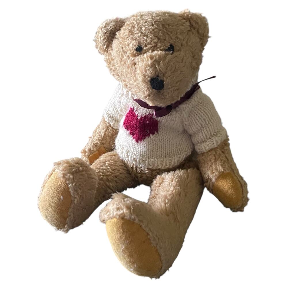 The Boyds Collection 1985-93 Vintage Teddy Bear with Heart Sweater